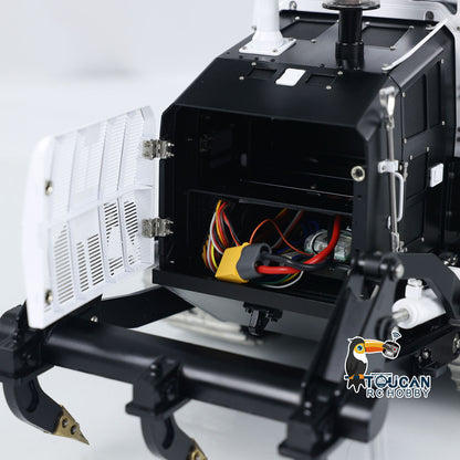 LESU 1:14 RC Hydraulic Tracked Loader AOUE 973K Car Openable Bucket Rear Plow Metal Tracks Sprockets Powerful Good Performance