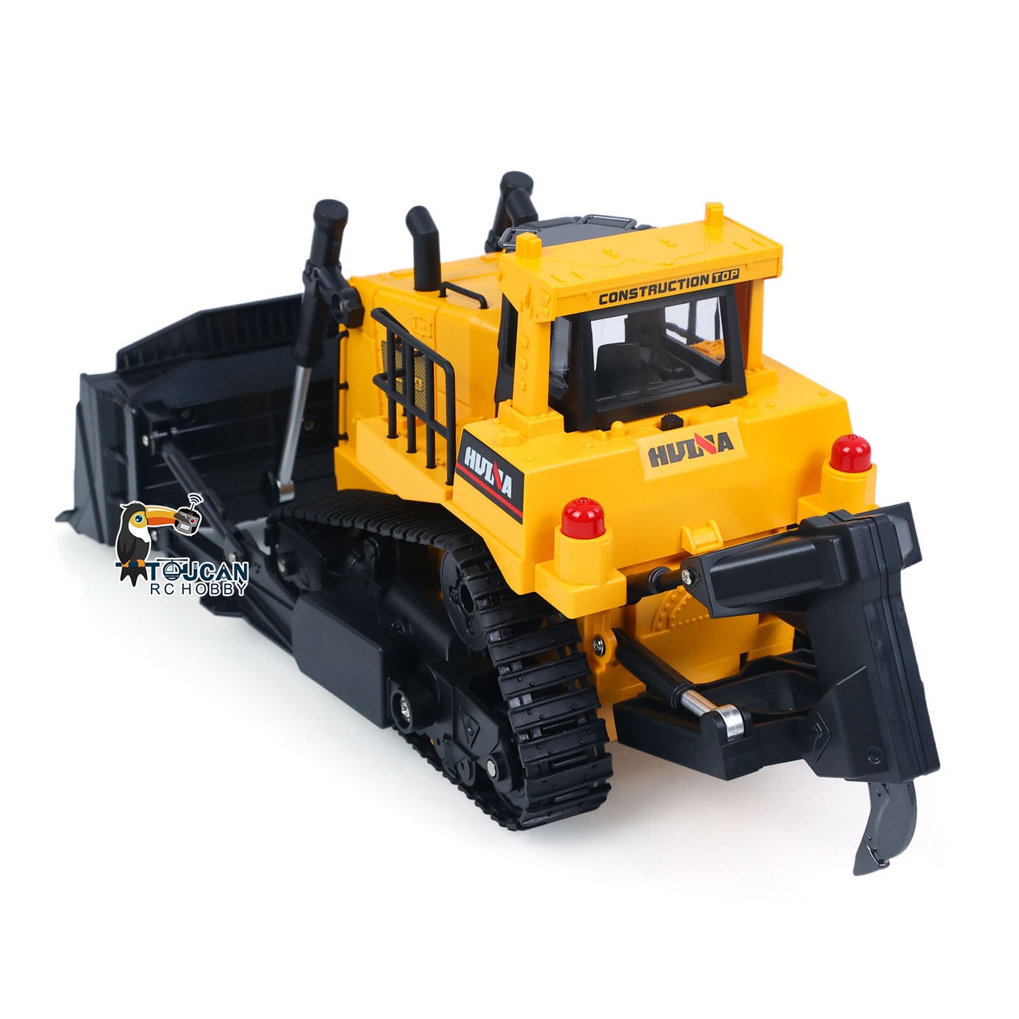 HUINA 1/16 Electric Remote Control Bulldozer 1554 RC Dozer Finished Model Metal Ripper Light Effect Battery Ready to Run