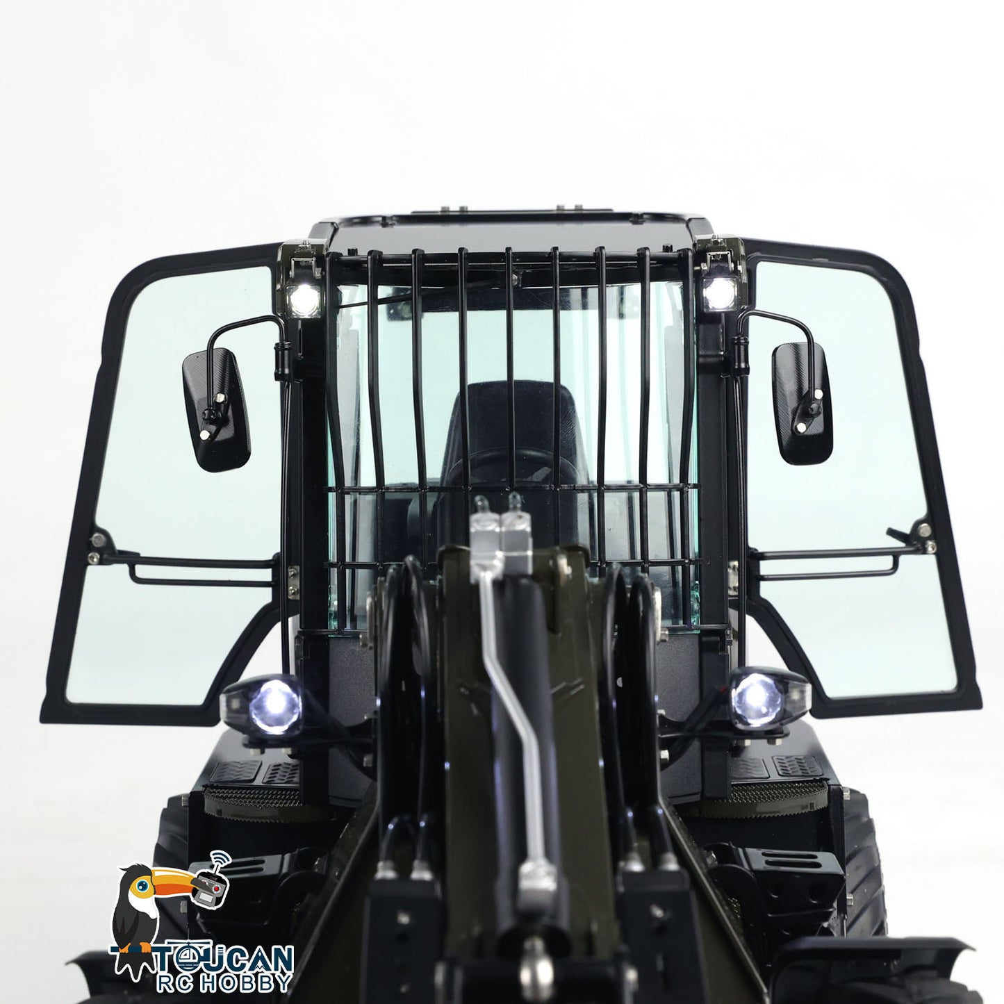 LESU AOUE AT1050 1/14 Metal 4X4 RC Hydraulic Telescopic Arm Loader FlySky I6S Radio Controller Fork Bucket Sound Light System