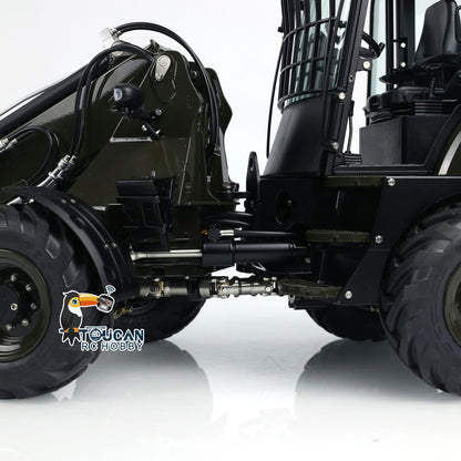 LESU AOUE AT1050 1/14 Metal 4X4 RC Hydraulic Telescopic Arm Loader FlySky I6S Radio Controller Fork Bucket Sound Light System