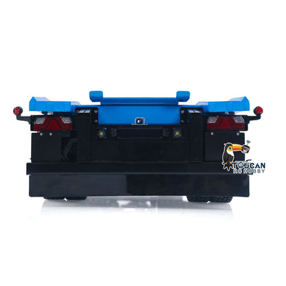 In Stock LESU A0065 Metal RC Trailer Painted Model Light System Front Wheel Steerable for 1/14 Remote Control Hydraulic Full Dump Truck
