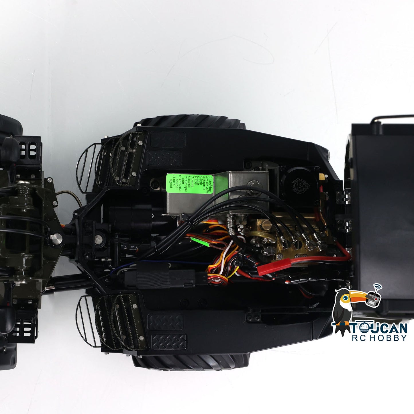 LESU AOUE AT1050 1/14 Metal 4X4 RC Hydraulic Telescopic Arm Loader FlySky I6S Radio Controller Fork Bucket Sound Light System