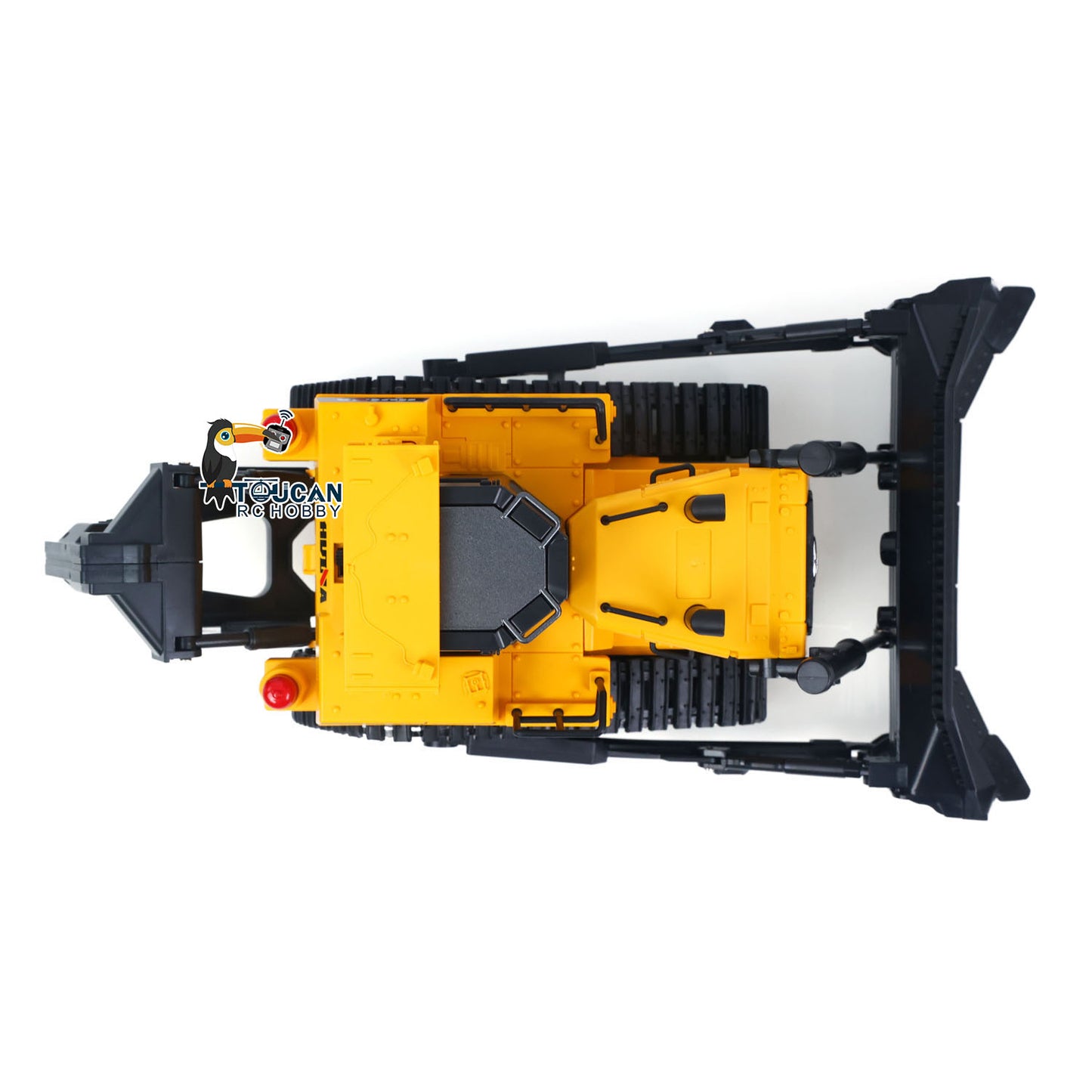 HUINA 1/16 Electric Remote Control Bulldozer 1554 RC Dozer Finished Model Metal Ripper Light Effect Battery Ready to Run