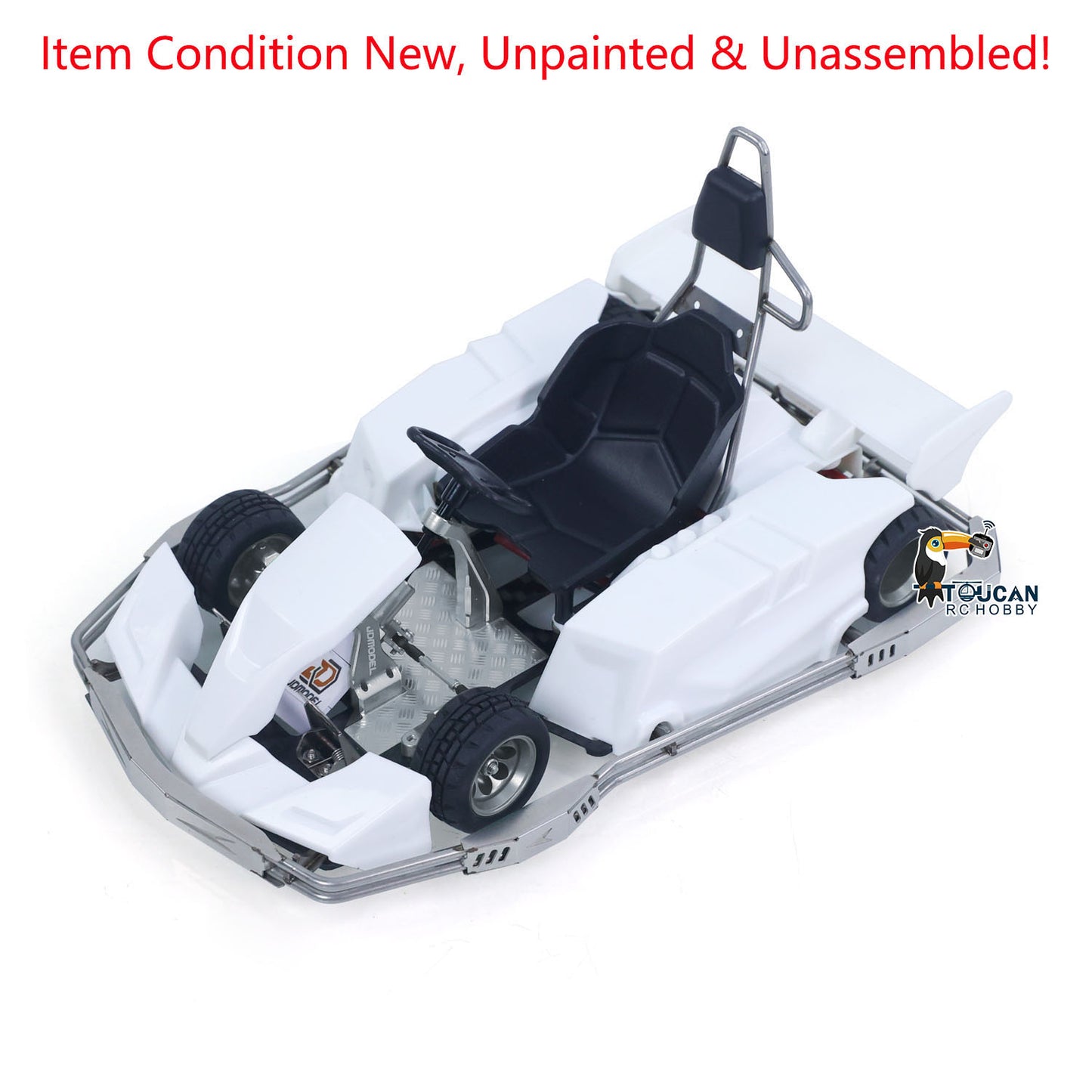 1/10 Plastic RC Go-Kart JDM 298B KIT Radio Controlled Electric Racing Car Unlimited Retrofit DIY Model for Adult Advanced Player