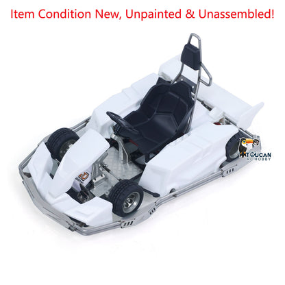 1/10 Plastic RC Go-Kart JDM 298B KIT Radio Controlled Electric Racing Car Unlimited Retrofit DIY Model for Adult Advanced Player