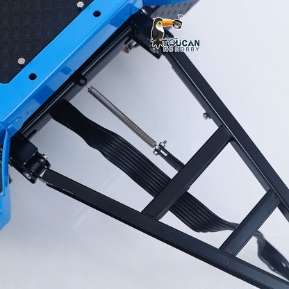 In Stock LESU A0065 Metal RC Trailer Painted Model Light System Front Wheel Steerable for 1/14 Remote Control Hydraulic Full Dump Truck