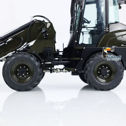 LESU AOUE AT1050 1/14 Metal 4X4 RC Hydraulic Telescopic Arm Loader FlySky I6S Radio Controller Fork Bucket Sound Light System