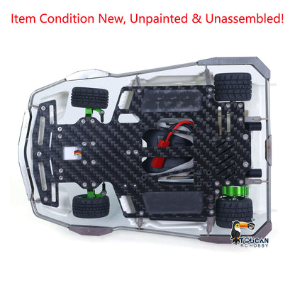 1/10 Plastic RC Go-Kart JDM 298B KIT Radio Controlled Electric Racing Car Unlimited Retrofit DIY Model for Adult Advanced Player