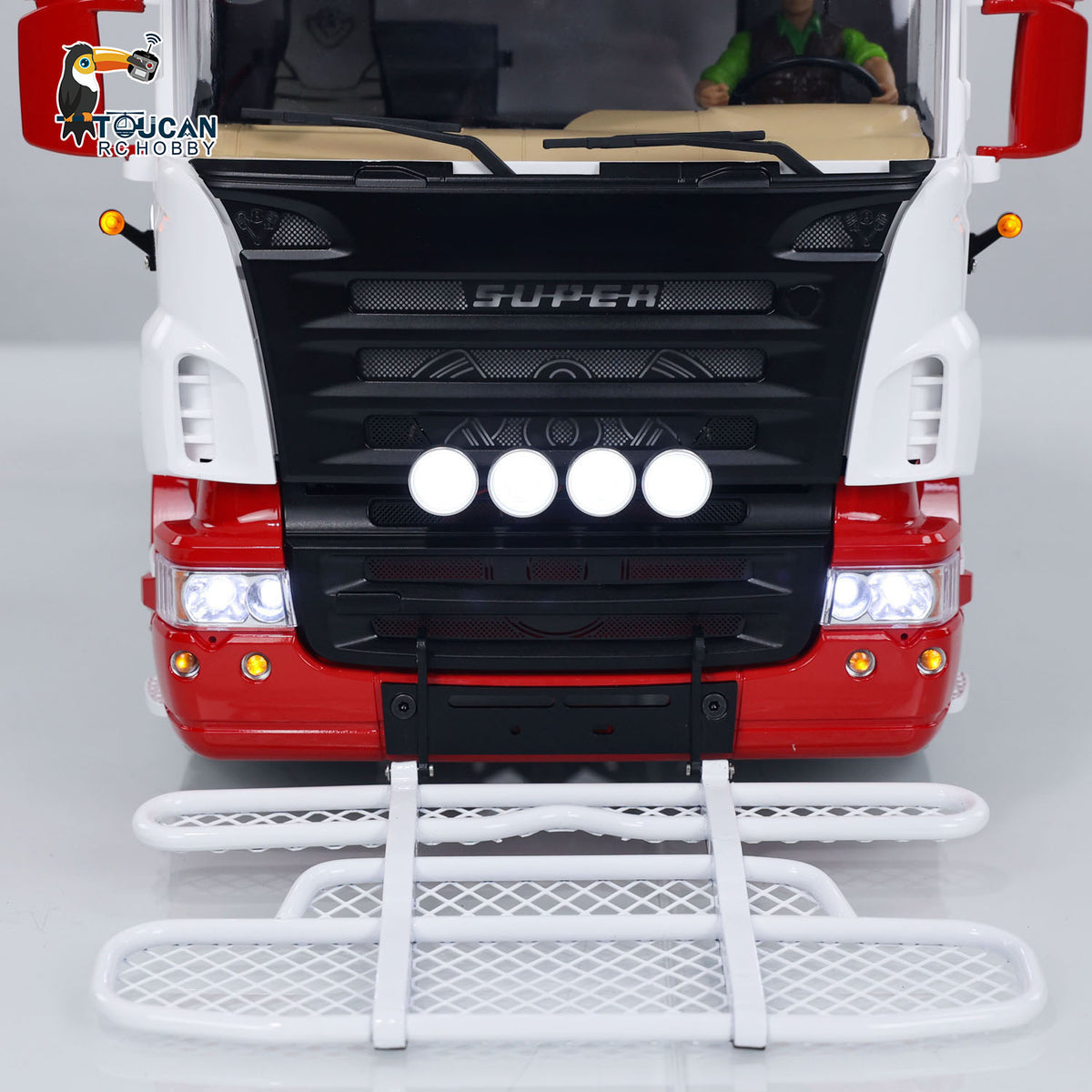 TOUCAN RC HOBBY LESU 8X8 1/14 RC Tractor Truck Radio Control Car Metal Chassis Model Light Sound