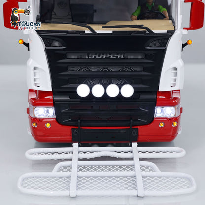 TOUCAN RC HOBBY LESU 8X8 1/14 RC Tractor Truck Radio Control Car Metal Chassis Model Light Sound