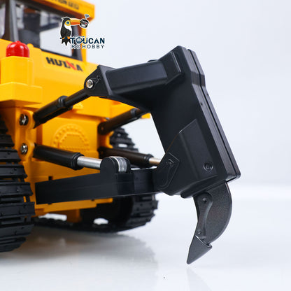 HUINA 1/16 Electric Remote Control Bulldozer 1554 RC Dozer Finished Model Metal Ripper Light Effect Battery Ready to Run