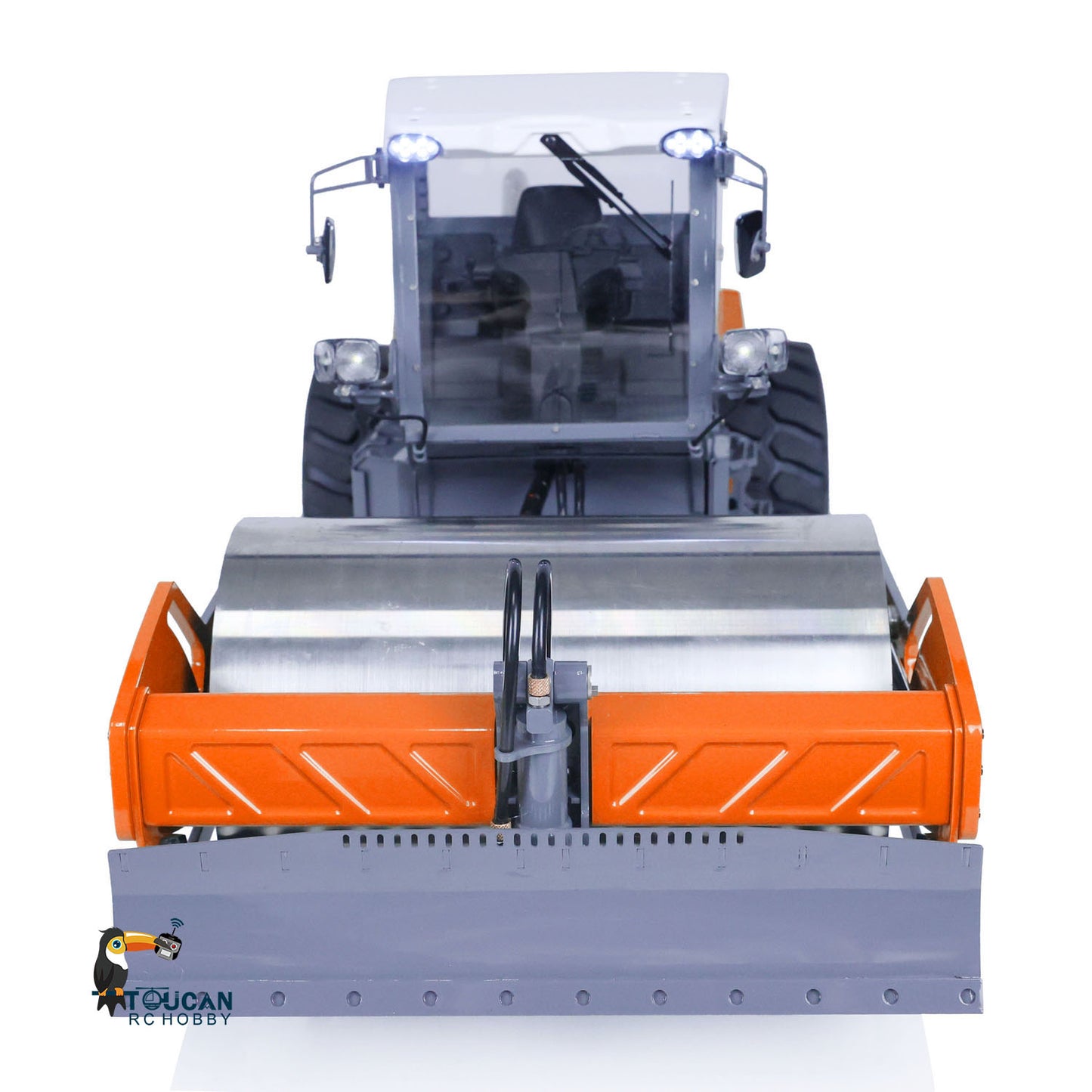 LESU AOUE H13i 1/14 Metal Hydraulic RC Road Roller Front Shovel Towing Hook Differential Lock Rear Axles Sound Light System