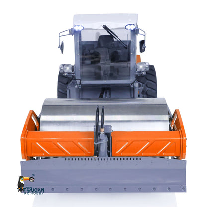 LESU AOUE H13i 1/14 Metal Hydraulic RC Road Roller Front Shovel Towing Hook Differential Lock Rear Axles Sound Light System