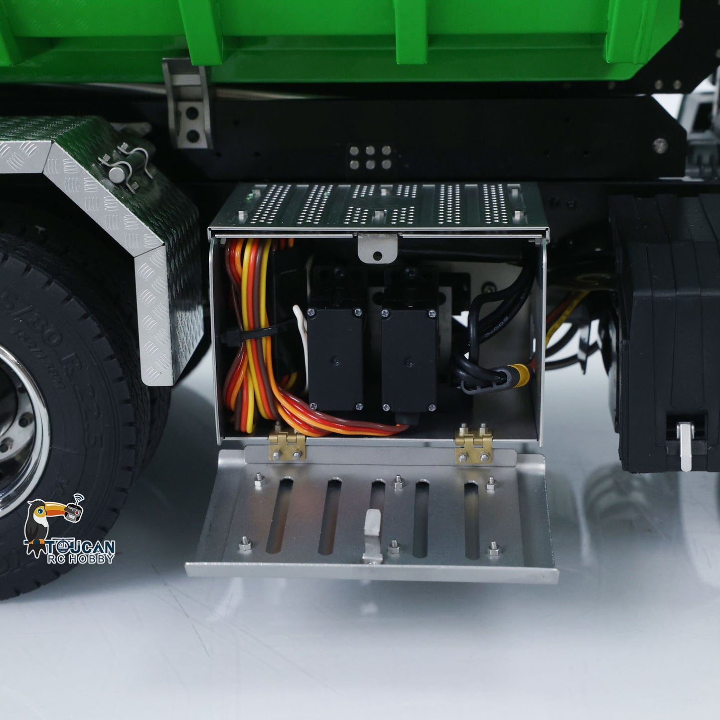 Toucanhobby G88 1/14 Metal 8x8 RC Hydraulic Roll on off Dump Truck RTR Waste Bin 3 Speed Transmission Differential Lock Rear Axle Steering Light Sound for Construction Collectors
