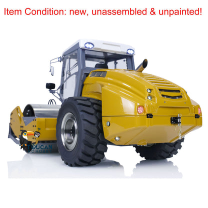 LESU AOUE H13i 1/14 Metal Hydraulic RC Road Roller Front Shovel Towing Hook Differential Lock Rear Axles Sound Light System