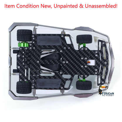 JD Model Plastic 1/10 Remote Control Racing Car 298A KIT 4*4 RC Go Kart Model Servo Radio Gifts for Adults No Light Sound System