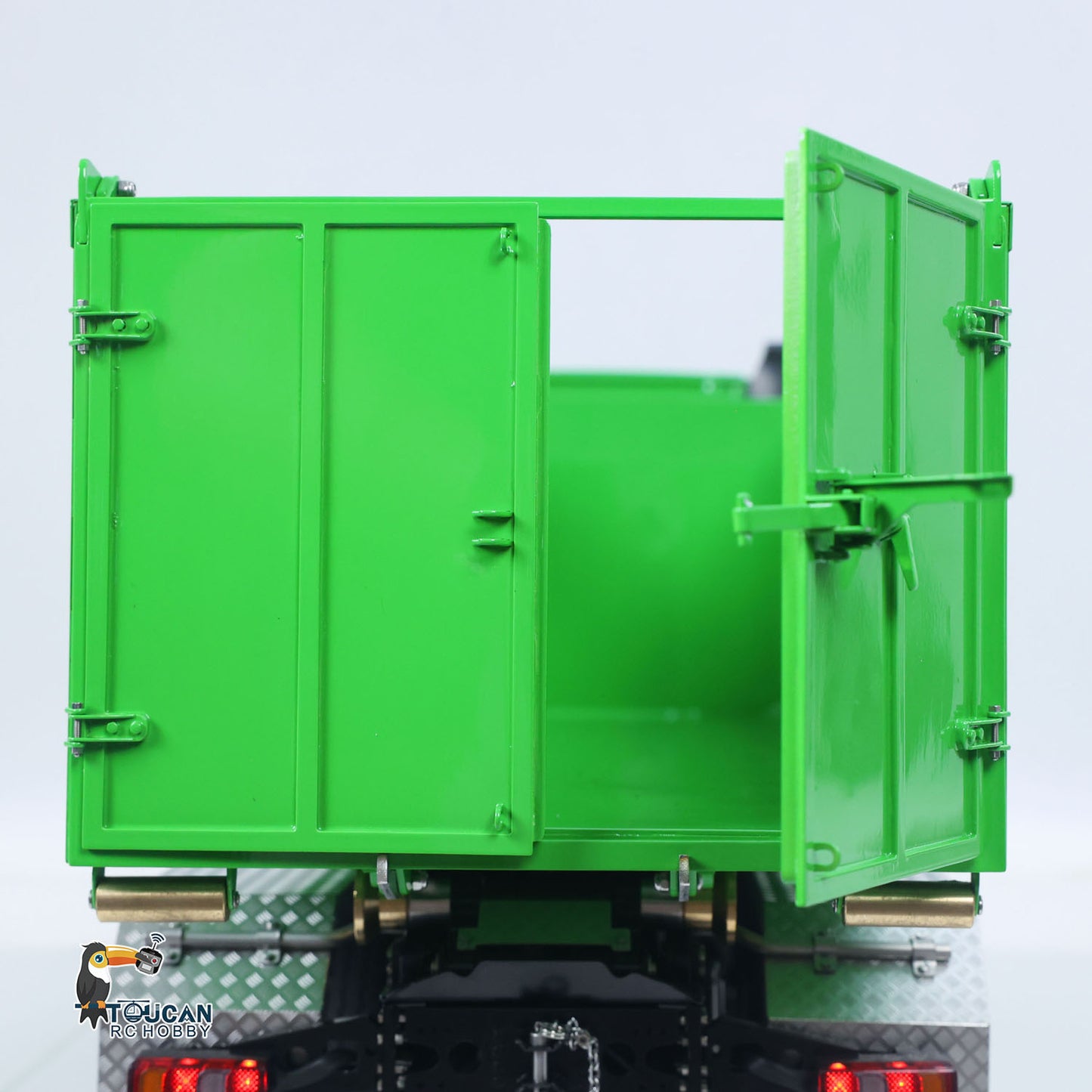 Toucanhobby G88 1/14 Metal 8x8 RC Hydraulic Roll on off Dump Truck RTR Waste Bin 3 Speed Transmission Differential Lock Rear Axle Steering Light Sound for Construction Collectors