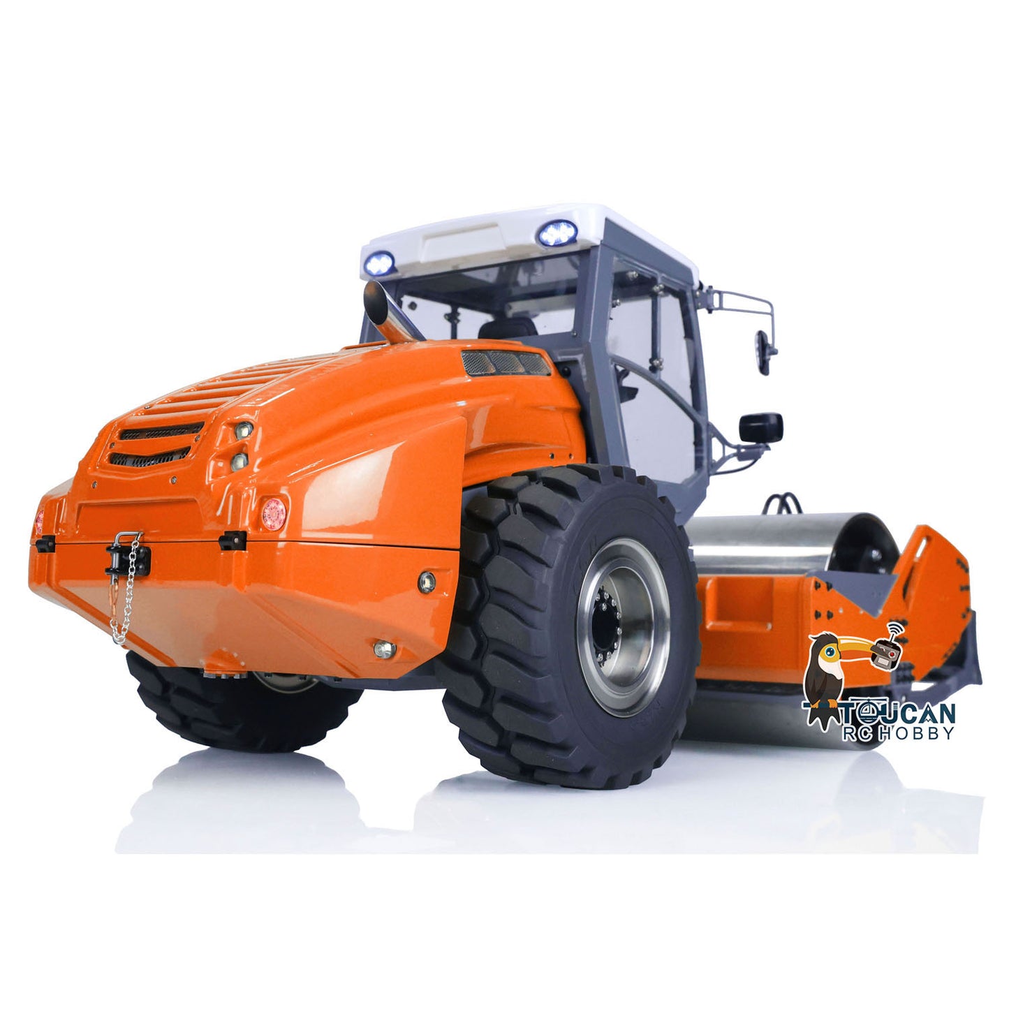 LESU Aoue H13i 1/14 Metal Hydraulic RC Road Roller A0009 Lock Differential Axles Front Shovel Light Sound System for Backyard Fun