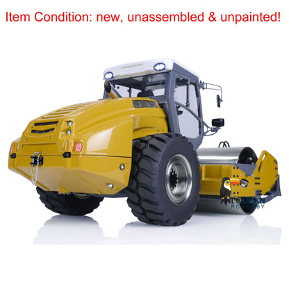 LESU AOUE H13i 1/14 Metal Hydraulic RC Road Roller Front Shovel Towing Hook Differential Lock Rear Axles Sound Light System