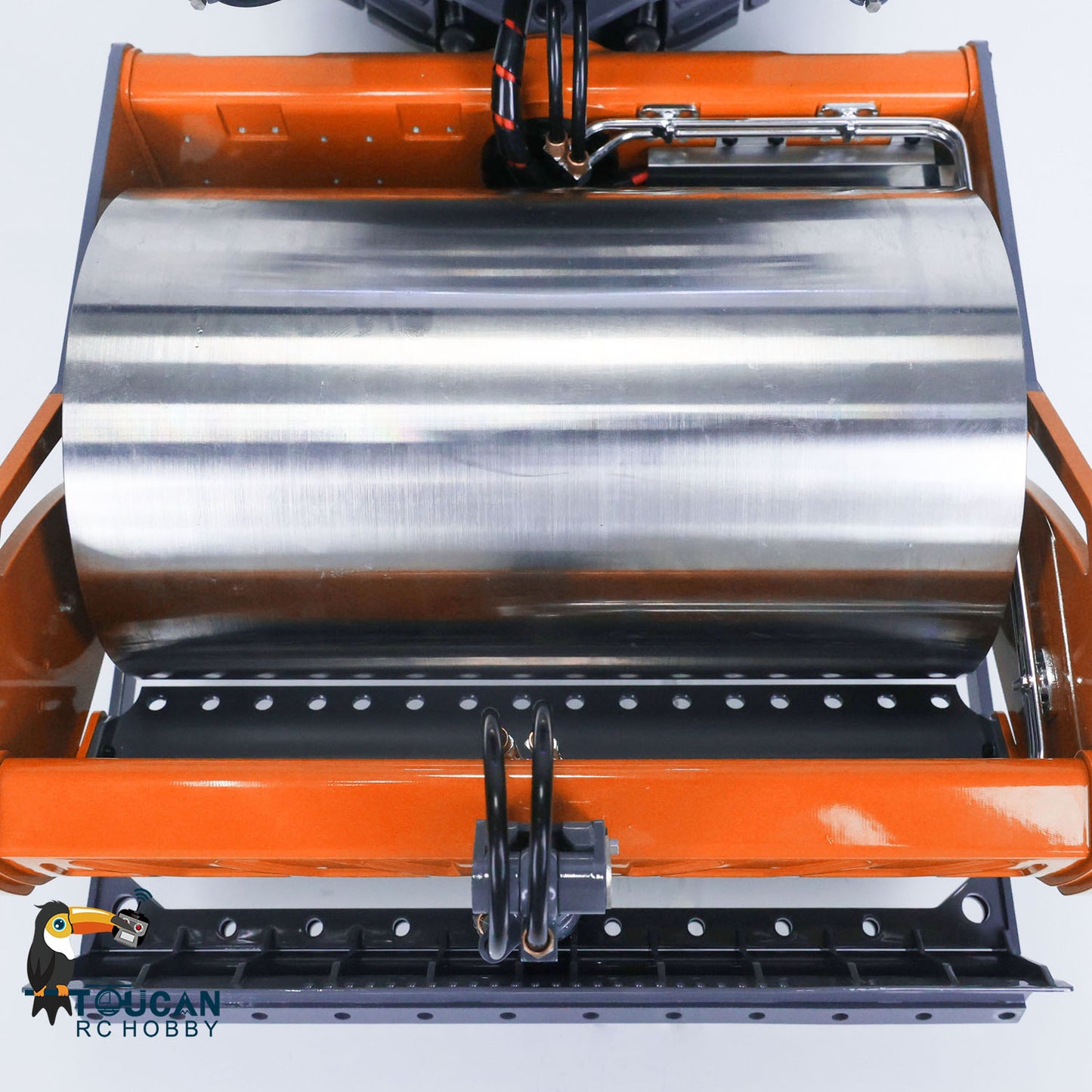 LESU AOUE H13i 1/14 Metal Hydraulic RC Road Roller Front Shovel Towing Hook Differential Lock Rear Axles Sound Light System