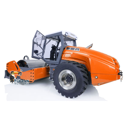 LESU Aoue H13i 1/14 Metal Hydraulic RC Road Roller A0009 Lock Differential Axles Front Shovel Light Sound System for Backyard Fun