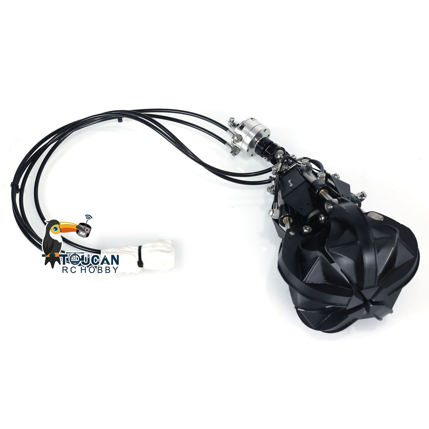 LESU Metal Orange Peel Grab A0043 with Hydraulic Rotary Cylinder/ Luffing Jib Crane A0044 for 1/14 Crane Truck A0014 RC Dumper Tipper Vehicle DIY for Model Enthusiast