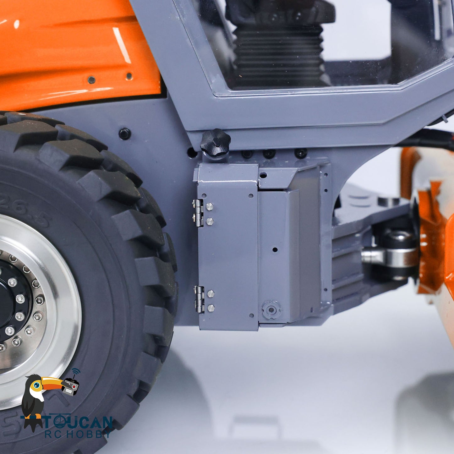 LESU AOUE H13i 1/14 Metal Hydraulic RC Road Roller Front Shovel Towing Hook Differential Lock Rear Axles Sound Light System