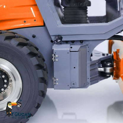 LESU AOUE H13i 1/14 Metal Hydraulic RC Road Roller Front Shovel Towing Hook Differential Lock Rear Axles Sound Light System