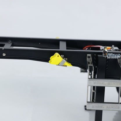 MODO 1/14 Metal RC Hydraulic Dump Trailer 3 Axles Lift Motor ESC Oil Tank Cylinder Manual Support Leg for Remote Control Tractor Trucks DIY for Adult