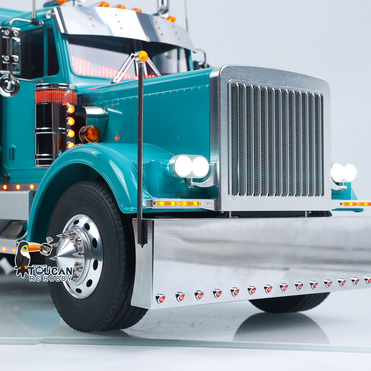 TOUCAN RC HOBBY  56344 Grand Hauler 1/14 RC Tractor Truck RTR 8X6 Metal Chassis Lorry Vehicle Brushless Motor ESC Mid Lift Axle Lock Smoke Radio Controller