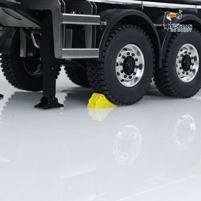 MODO 1/14 Metal RC Hydraulic Dump Trailer 3 Axles Lift Motor ESC Oil Tank Cylinder Manual Support Leg for Remote Control Tractor Trucks DIY for Adult