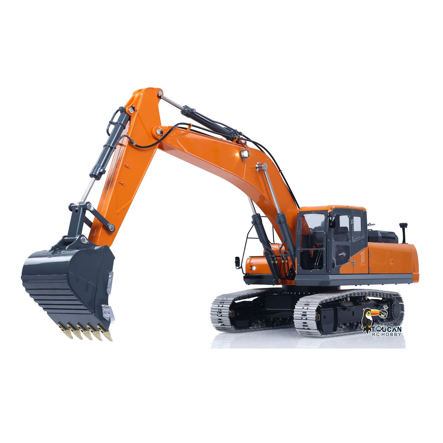 In Stock LESU 90% Metal 1/14 RC Hydraulic Digger Aoue DX350LC Remote Control Excavator Finished Model 3CH Valve Relief Valve 4MPA Pump