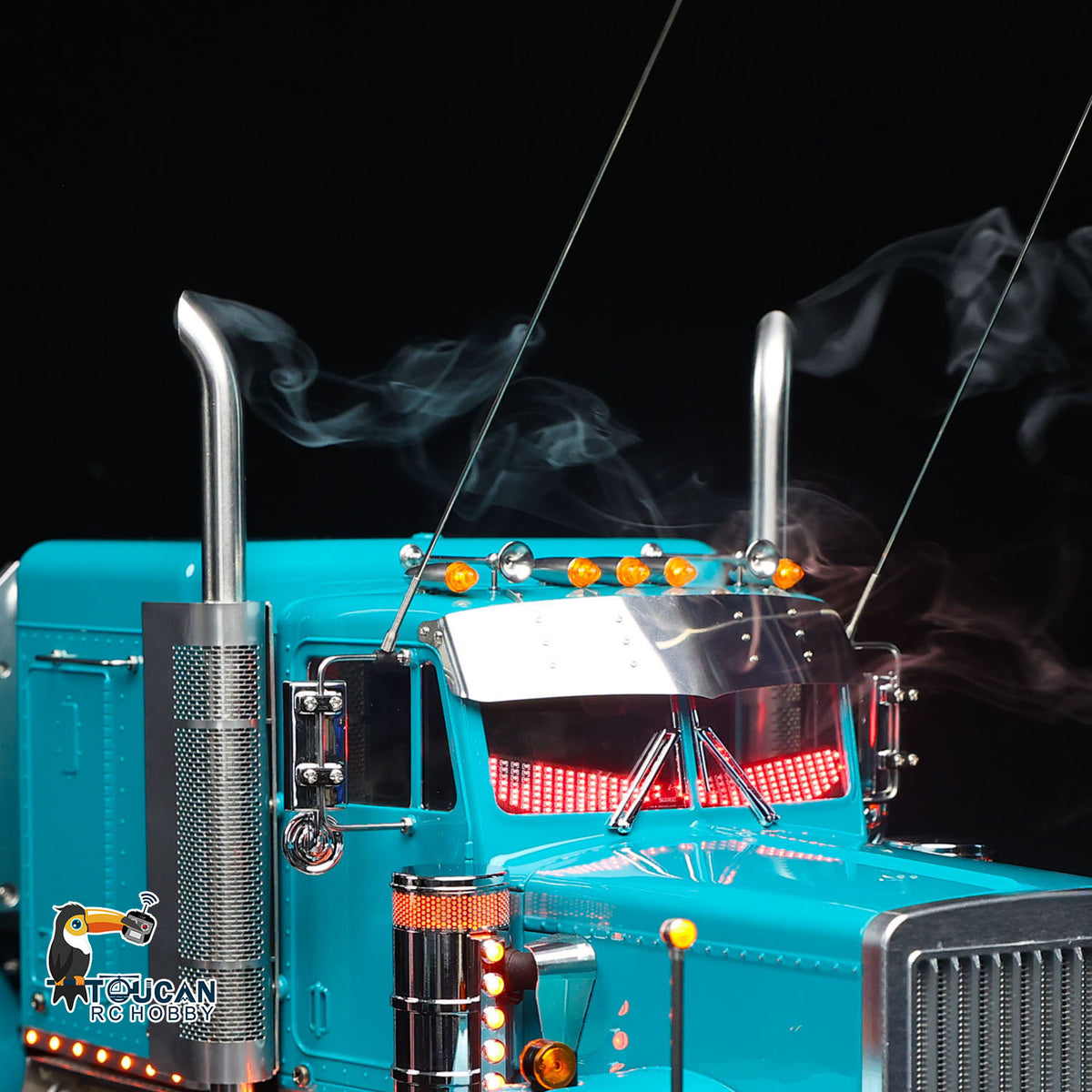 TOUCAN RC HOBBY  56344 Grand Hauler 1/14 RC Tractor Truck RTR 8X6 Metal Chassis Lorry Vehicle Brushless Motor ESC Mid Lift Axle Lock Smoke Radio Controller