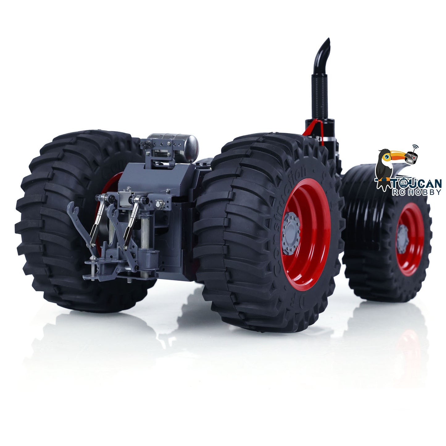 LESU AOUE 1050 1/16 Metal Chassis 4WD CNC Machined RC Tractor Truck Parts Differential System Suspension Liftable Rear Hook Brushed Motor Light