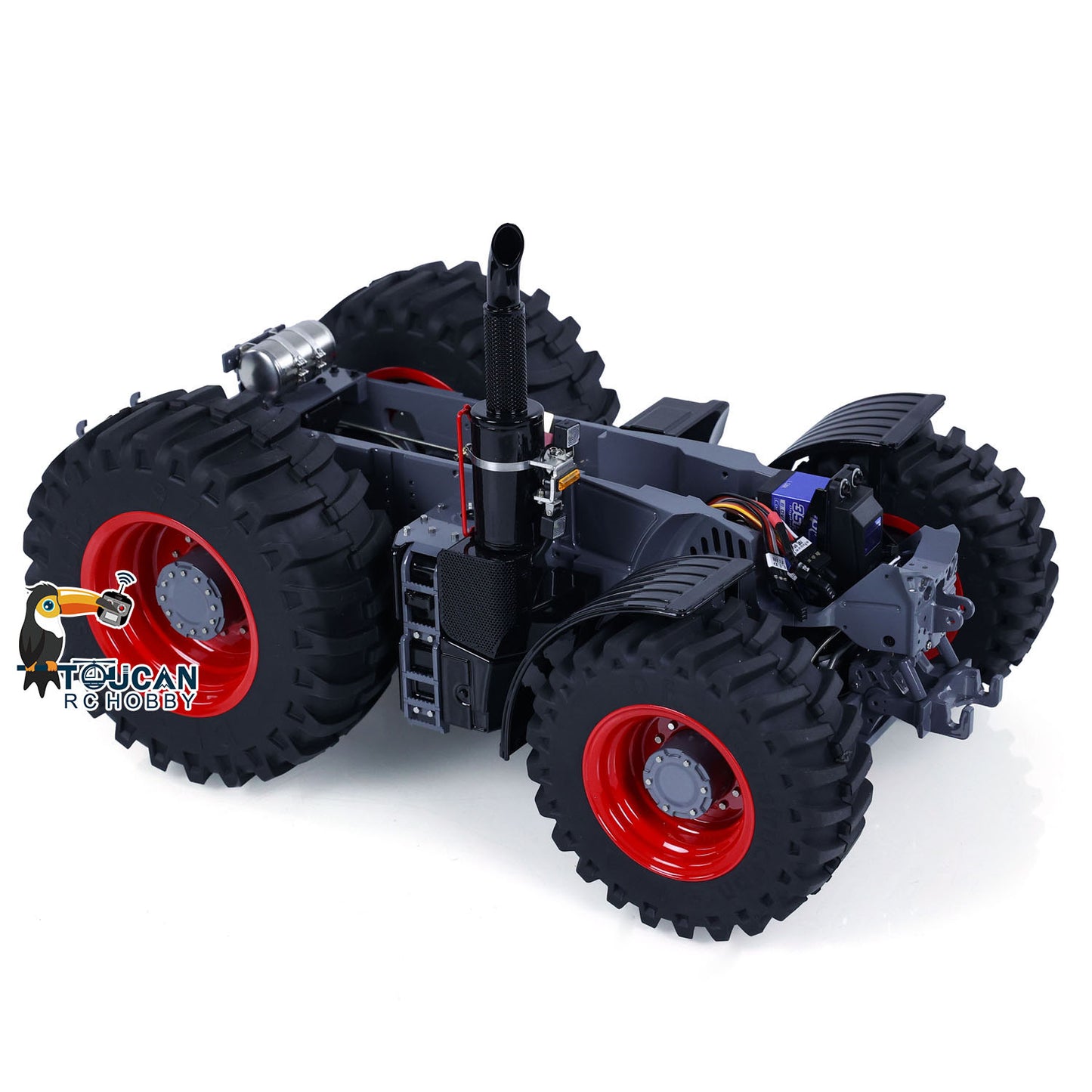 In Stock Metal Chassis 4X4 for 1/16 LESU 1050 RC Tractors DIY Radio Control Car Model Assembled Unpainted Accessory Differential Lock