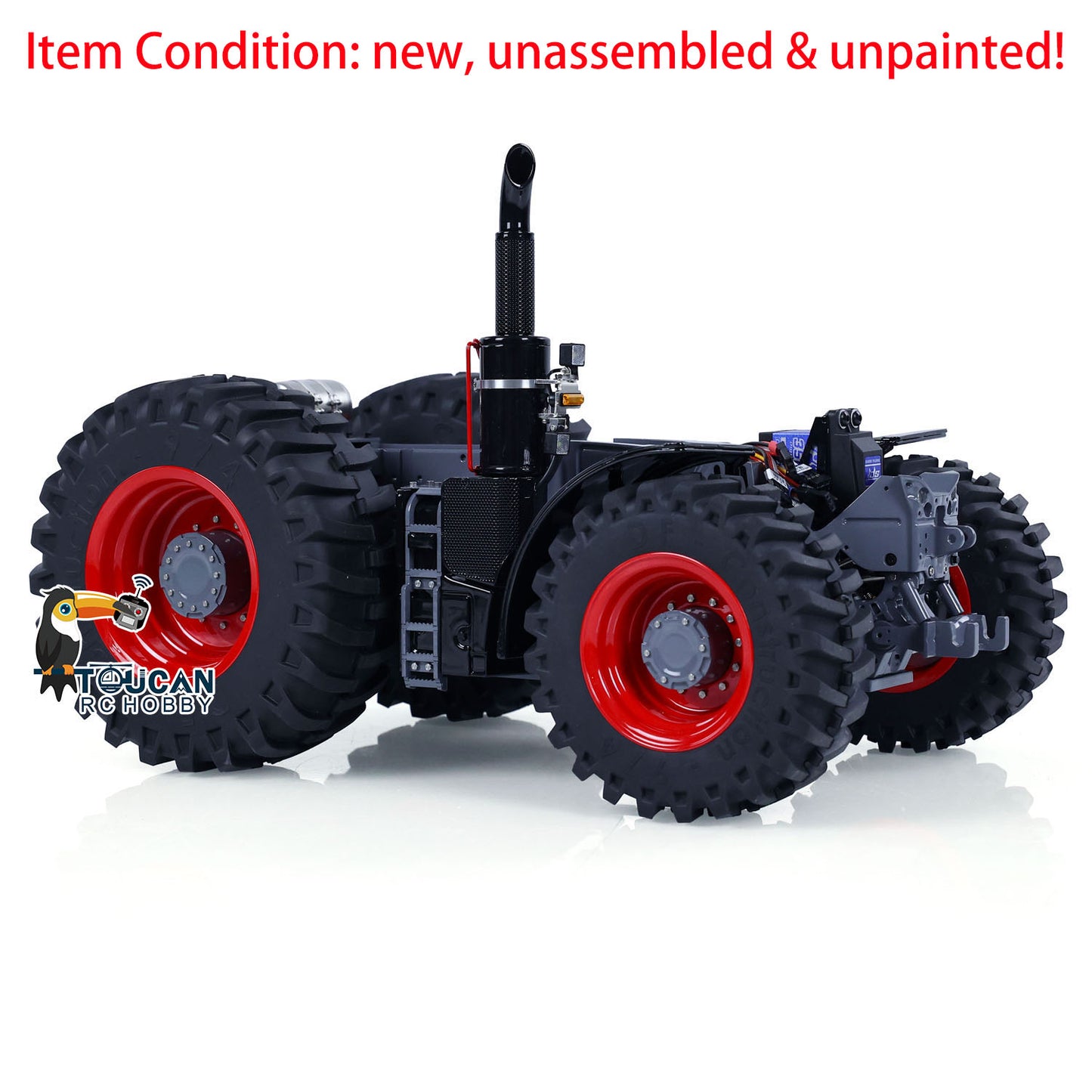 LESU AOUE 1050 1/16 Metal Chassis 4WD CNC Machined RC Tractor Truck Parts Differential System Suspension Liftable Rear Hook Brushed Motor Light
