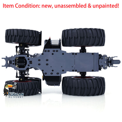 LESU AOUE 1050 1/16 Metal Chassis 4WD CNC Machined RC Tractor Truck Parts Differential System Suspension Liftable Rear Hook Brushed Motor Light