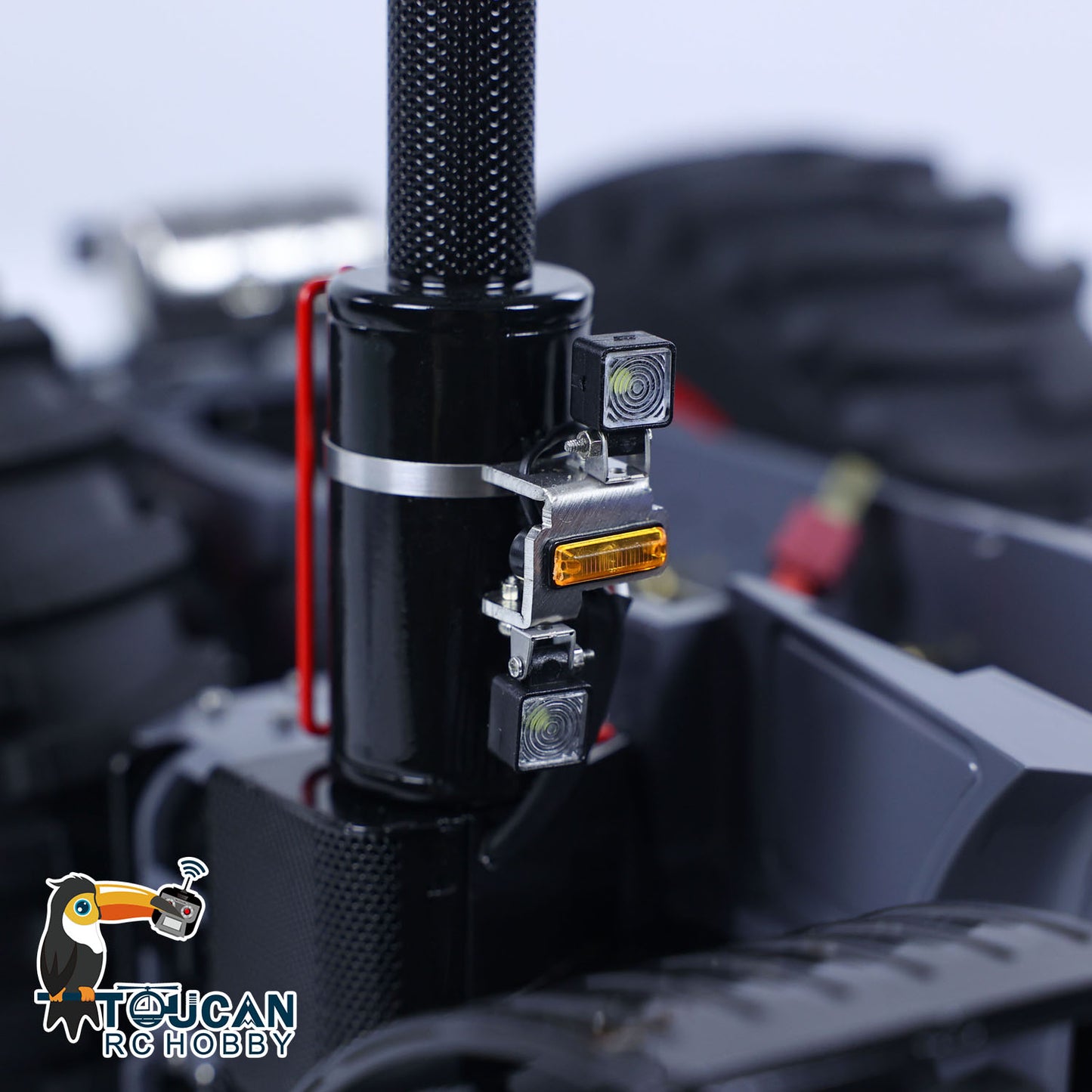LESU AOUE 1050 1/16 Metal Chassis 4WD CNC Machined RC Tractor Truck Parts Differential System Suspension Liftable Rear Hook Brushed Motor Light