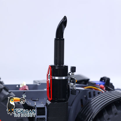 LESU AOUE 1050 1/16 Metal Chassis 4WD CNC Machined RC Tractor Truck Parts Differential System Suspension Liftable Rear Hook Brushed Motor Light