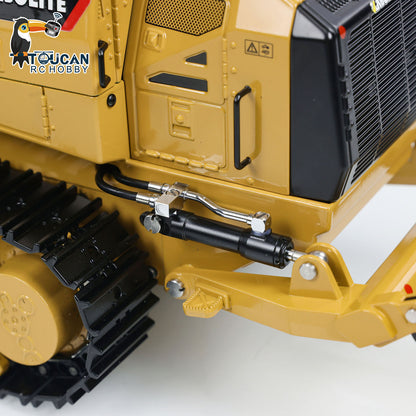 TOUCAN RC HOBBY Kabolite K963-100 1/16 Metal RC Hydraulic Loader RTR Dual Motor Drive FlySky ST8 Controller Light & Sound System Battery Liftable Rear Plow for RC Model Enthusiast Outdoor
