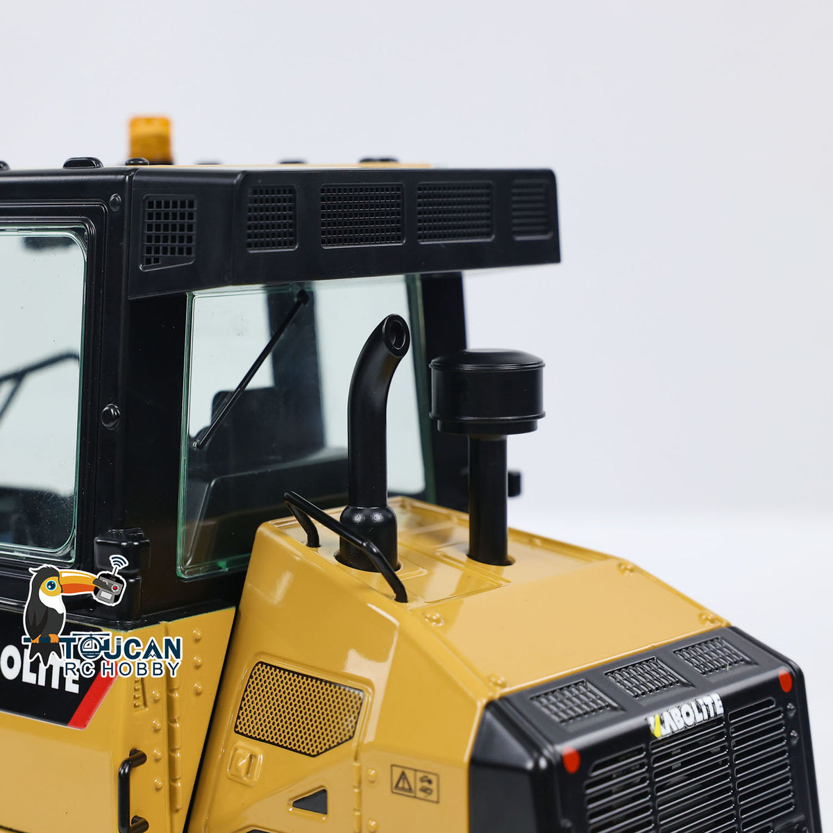 TOUCAN RC HOBBY Kabolite K963-100 1/16 Metal RC Hydraulic Loader RTR Dual Motor Drive FlySky ST8 Controller Light & Sound System Battery Liftable Rear Plow for RC Model Enthusiast Outdoor