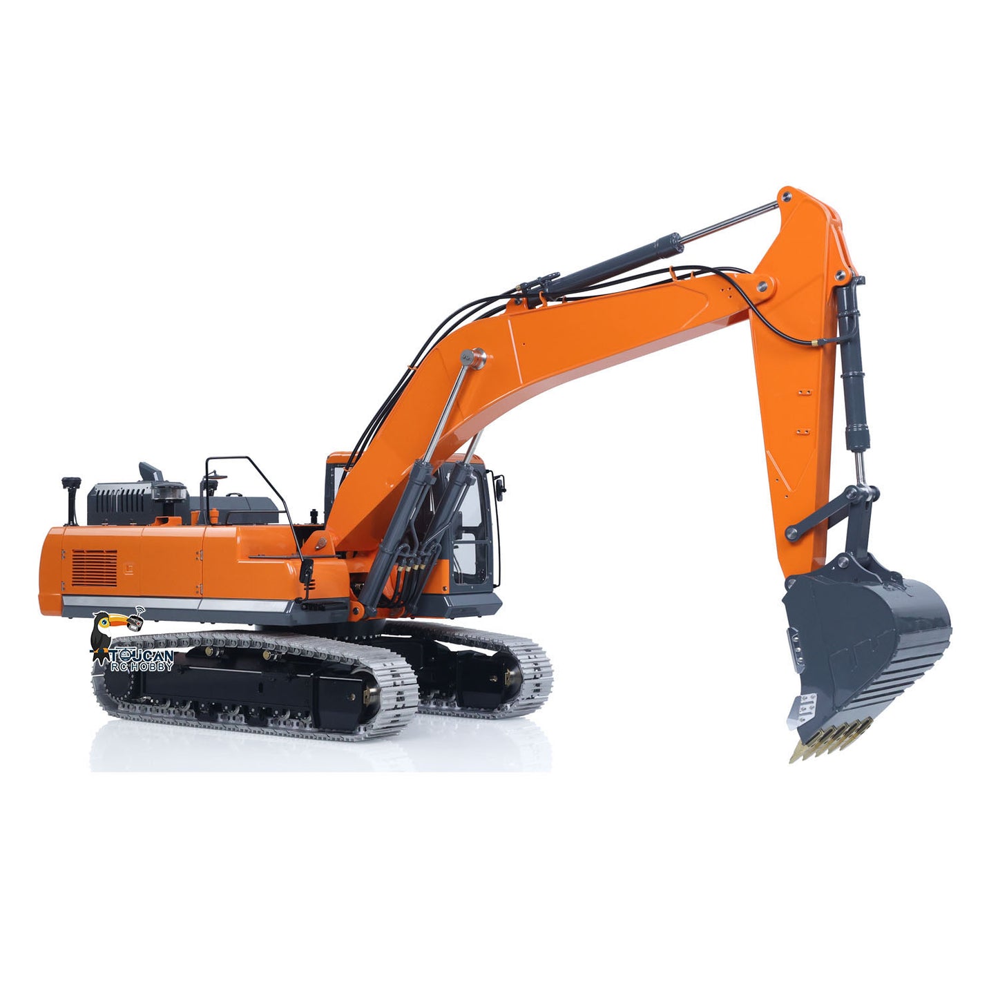 In Stock LESU 90% Metal 1/14 RC Hydraulic Digger Aoue DX350LC Remote Control Excavator Finished Model 3CH Valve Relief Valve 4MPA Pump