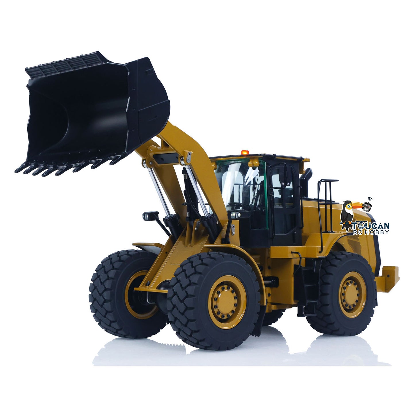 In Stock HUINA K966 KABOLITE 2.4Ghz 1/16 Hydraulic RC Loader 966 Car 7500mAh Battery 8 Channels Radio Control Good Hydraulic Valve Pump Wheel