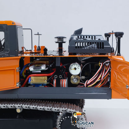 In Stock LESU 90% Metal 1/14 RC Hydraulic Digger Aoue DX350LC Remote Control Excavator Finished Model 3CH Valve Relief Valve 4MPA Pump