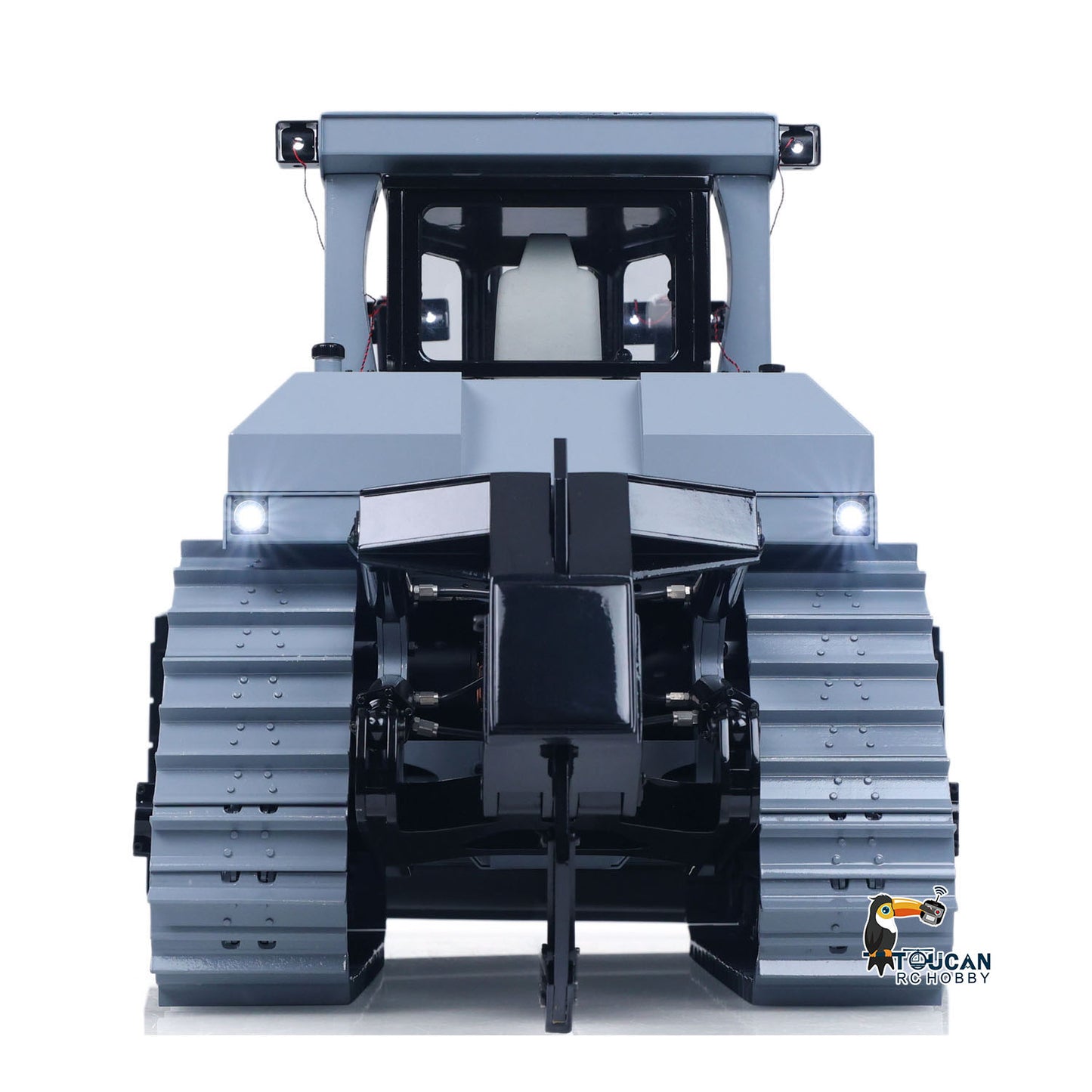 1:14 Metal Remote Control Hydraulic Bulldozer JDM-98 Ultra RC Heavy Machine Model Light System Flysky ST8 Radio Sound Battery
