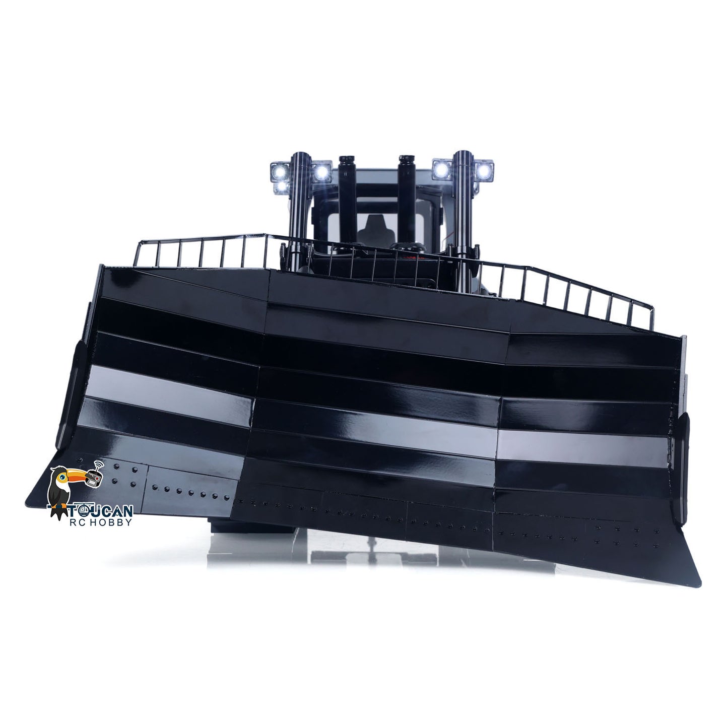 1:14 Metal Remote Control Hydraulic Bulldozer JDM-98 Ultra RC Heavy Machine Model Light System Flysky ST8 Radio Sound Battery