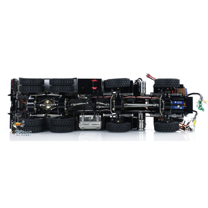 LESU 3348 1/14 Metal Hydraulic 3 Ways RC Dump Truck with Crane 2 Speed Transmission 7CH Valve Sound Light for Construction Vehicle Enthusiast