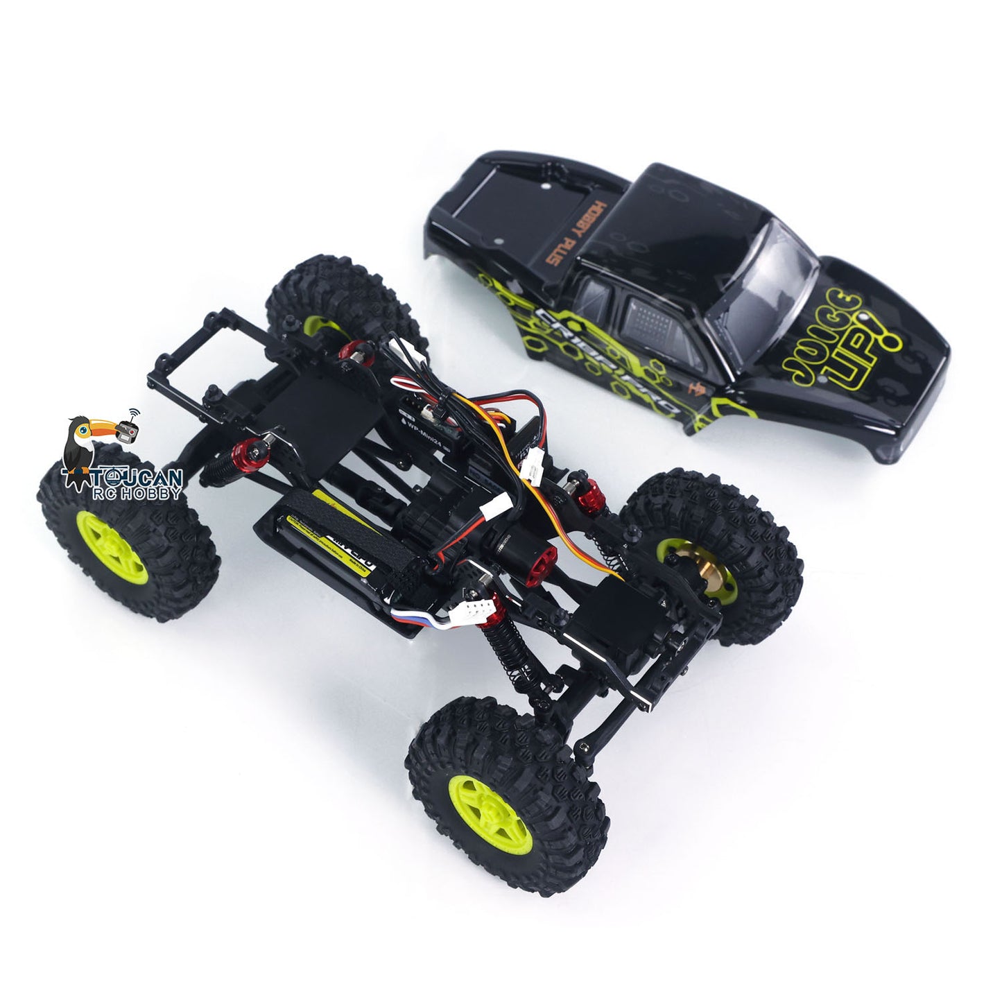 US Stock 1:18 RC Crawler CR18P PRO Juice Up 4WD Wireless Control Rock Crawler Car RTR Vehicle Hobbywing Brushless Motor ESC USB Charger