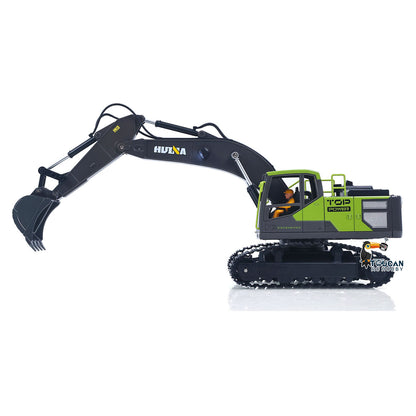 RTR HUINA 1/18 Electric RC Excavator 1661 Remote Control Digger Finished Model Battery Light Effects Metal Bucket No Sound