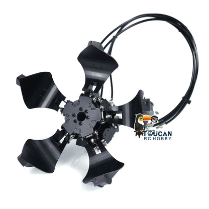 LESU Metal Orange Peel Grab A0043 with Hydraulic Rotary Cylinder/ Luffing Jib Crane A0044 for 1/14 Crane Truck A0014 RC Dumper Tipper Vehicle DIY for Model Enthusiast